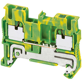 Bornera de tierra - 2,5 mm² nivel único 1x1 Push-in - amarillo verdoso ref. NSYTRP22PE Schneider Electric [PLAZO 3-6 SEMANAS]