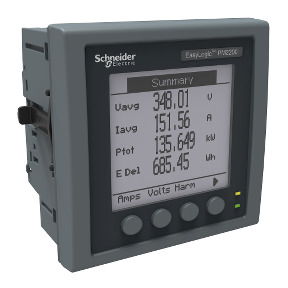 EasyLogic PM2220, Power & Energy meter, up to 15th H, LCD, RS485, RJ45 ref. METSEPM2220R Schneider Electric [PLAZO 3-6 SEMANAS]