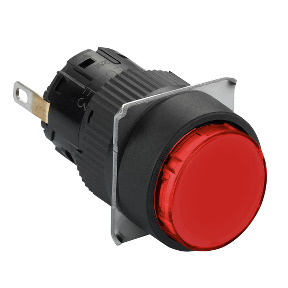 piloto luminoso circular rojo Ø16 - LED integrado - 24 V - conector ref. XB6EAV4BP Schneider Electric [PLAZO 3-6 SEMANAS]