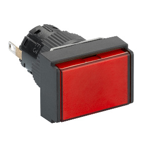 piloto luminoso rectangular rojo Ø16 - LED integrado - 24 V - conector ref. XB6EDV4BP Schneider Electric [PLAZO 3-6 SEMANAS]