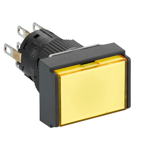 pulsador luminoso rectangular amarillo Ø16 - 2NANC - 12V ref. XB6EDW5J2P Schneider Electric [PLAZO 3-6 SEMANAS]