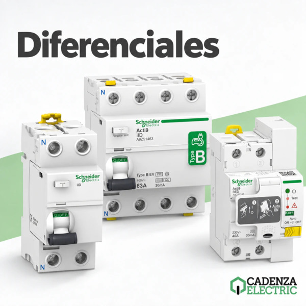 Interruptores diferenciales de Schneider Electric al mejor precio | Cadenza Electric Diferenciales