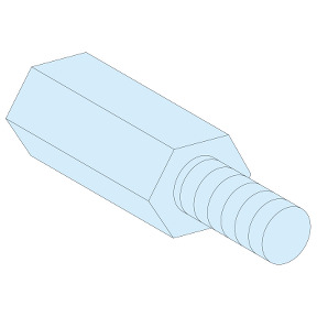 4 realces hexagonales M5, alto 55 mm ref. 3187 Schneider Electric [PLAZO 3-6 SEMANAS]