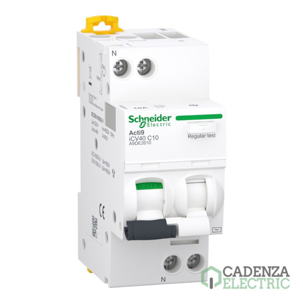 Acti9 iCV40 - RCBO - 1P+N - 10A - Curva C - 4500A - 30mA - tipo AC ref. A9DE2610 Schneider Electric