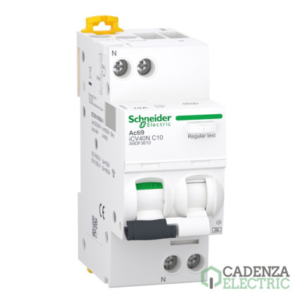 Compra Acti9 iCV40N - disjuntor diferencial - 1P+N - 10A - C - 6000A - 30mA - tipo A-SI ref. A9DF3610 Schneider Electric al mejor precio | Cadenza Electric