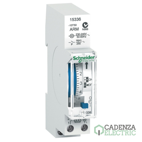 Acti9 IH - Interruptor horario diario analógico - 1 mód. - CRM - 1 Canal - 16A ref. 15336 Schneider Electric