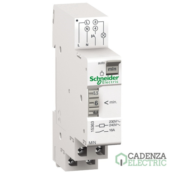 Acti9 MIN - Interruptor minutero automático - 1 mód. - 1 a 7 minutos - 1 canal - 16A ref. 15363 Schneider Electric