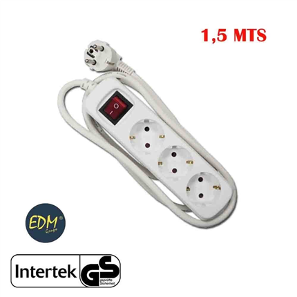 comprar BAE MULTIPLE 3 TOMAS SCHUKO CON INTERRUPTOR precio 4,83 €