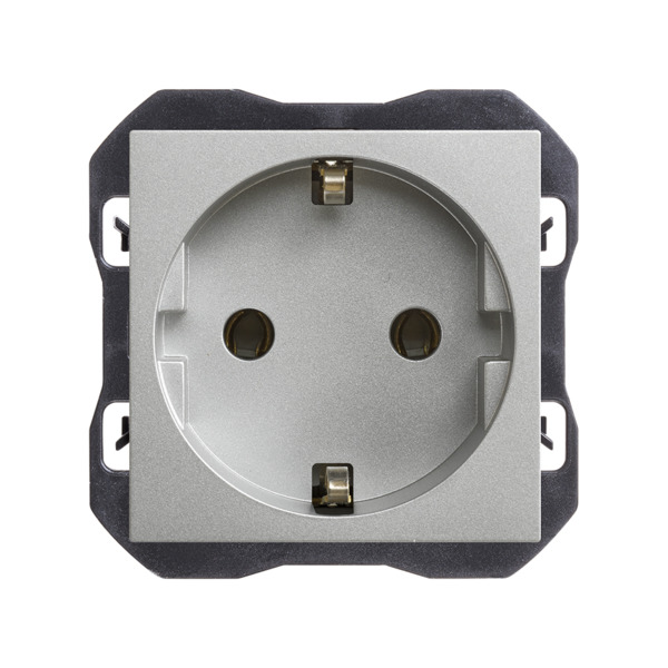 Base de enchufe Schuko emborn. Tornillo Simon ref. 20000432-093
