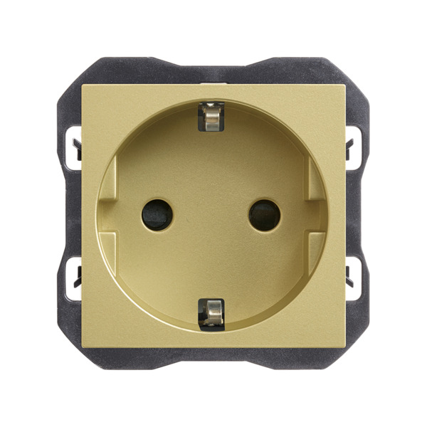 Base de enchufe Schuko emborn. Tornillo Simon ref. 20000432-097