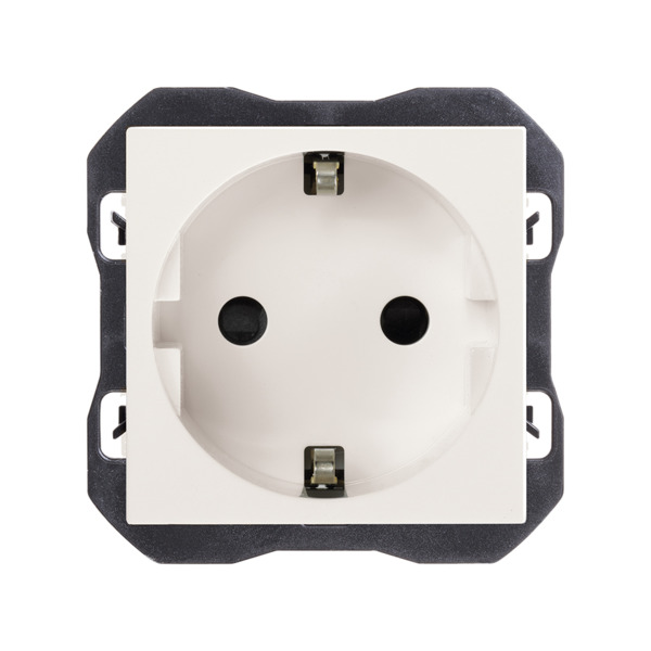 Base de enchufe Schuko emborn. Tornillo Simon ref. 20000432-190