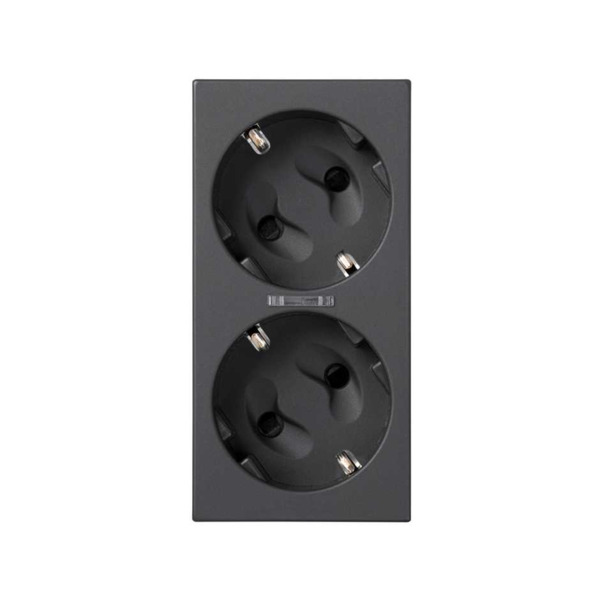 BASE DOBLE SCHUKO POR CORTE CON LED GR Simon ref. 50010432-038