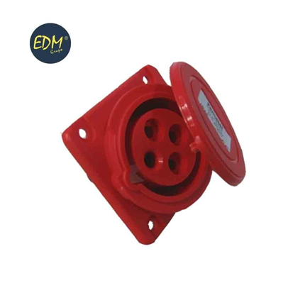 comprar BASE EMPOTRAR CETAC 3 P+T ROJA 16 A  precio 6,69 €