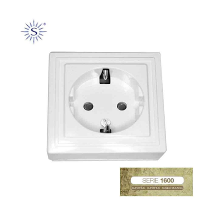 comprar BASE ENCHUFE T/TL BLANCO NIEVE  RETRACTILADA  precio 4,11 €