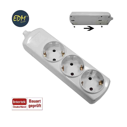 comprar BASE MULTIPLE 3 TOMAS EASY-FIX T/TL 10/16A EDM  precio 3,64 €