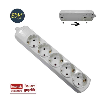 comprar BASE MULTIPLE 5 TOMAS EASY-FIX T/TL 10/16A EDM  precio 5,39 €