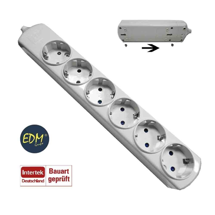 comprar BASE MULTIPLE 6 TOMAS EASY-FIX T/TL 10/16A EDM  precio 6,01 €