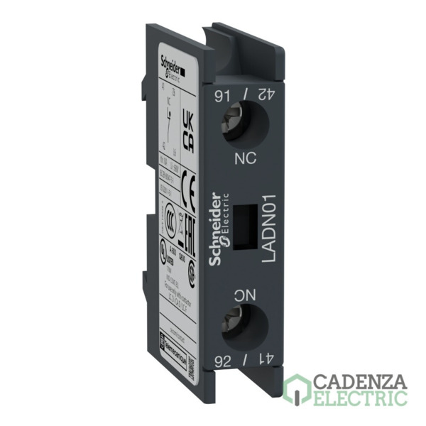 Bloque de Contacto Auxiliar TeSys D 1NC Terminales de Abrazaderas de Tornillo ref. LADN01 Schneider Electric