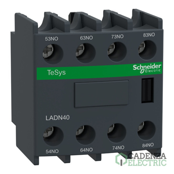 Bloque de contactos auxiliar, Tesys deca, 4NA, montaje frontal, terminales de abrazadera de tornillo ref. LADN40 Schneider Elect