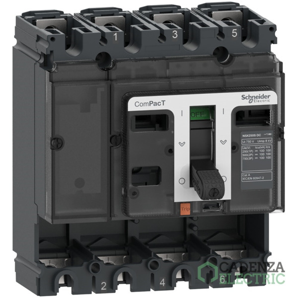 Bloque de corte ComPacT NSX100F 36kA DC 4P 100A ref. C10F4D Schneider Electric