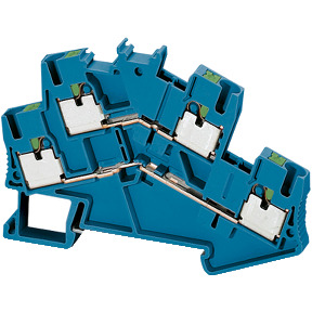 Bloque de paso Linergy - 2,5 mm² 22 A nivel doble 1x1 Push-in - azul ref. NSYTRP24DBL Schneider Electric [PLAZO 3-6 SEMANAS]