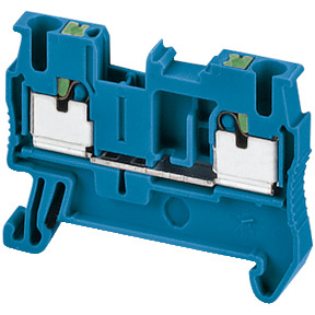 Bloque de terminales de paso - 2,5 mm² 24 A nivel único 1x1 Push-in - azul ref. NSYTRP22BL Schneider Electric [PLAZO 3-6 SEMANAS
