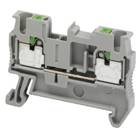 Bloque de terminales de paso - 2,5 mm² 24 A nivel único 1x1 Push-in - gris ref. NSYTRP22 Schneider Electric [PLAZO 3-6 SEMANAS]