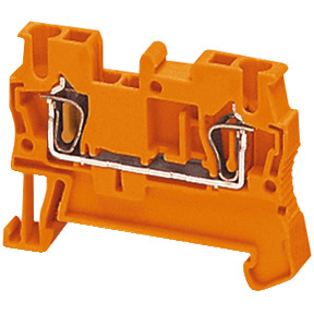 Bloque de terminales de paso - 2,5 mm² 24 A nivel único 1x1 resorte - naranja ref. NSYTRR22AR Schneider Electric [PLAZO 8-15 DIA