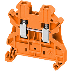 Bloque de terminales de paso - 2,5 mm² 24 A nivel único 1x1 tornillo - naranja ref. NSYTRV22AR Schneider Electric [PLAZO 8-15 DI