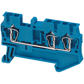 Bloque de terminales de paso - 2,5 mm² 24 A nivel único 1x2 resorte - azul ref. NSYTRR23BL Schneider Electric [PLAZO 3-6 SEMANAS