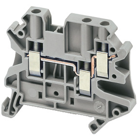 Bloque de terminales de paso - 4 mm² 32 A nivel único 1x2 tornillo - gris ref. NSYTRV43 Schneider Electric [PLAZO 3-6 SEMANAS]