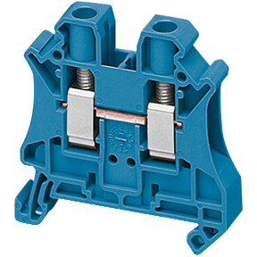 Bloque de terminales de paso - 6 mm² 41 A nivel único 1x1 tornillo - azul ref. NSYTRV62BL Schneider Electric [PLAZO 3-6 SEMANAS]