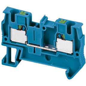 Bloque de terminales de paso Linergy - 4 mm² 32A nivel único 1x1 Push-in - azul ref. NSYTRP42BL Schneider Electric [PLAZO 8-15 D