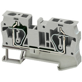 Bloque de terminales de paso Linergy - 6 mm² 41 A nivel único 1x1 resorte - gris ref. NSYTRR62 Schneider Electric [PLAZO 8-15 DI
