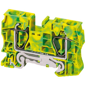 Bloque de terminales de tierra - 16mm² niveLúnico 1x1 resorte - amarillo verdoso ref. NSYTRR162PE Schneider Electric [PLAZO 8-15