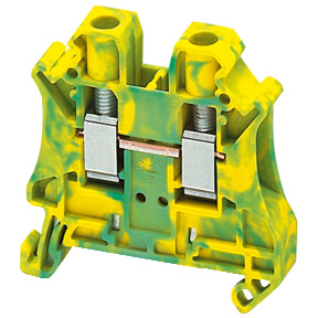 Bloque de terminales de tierra - 6mm² niveLúnico 1x1 tornillo - amarillo verdoso ref. NSYTRV62PE Schneider Electric [PLAZO 8-15