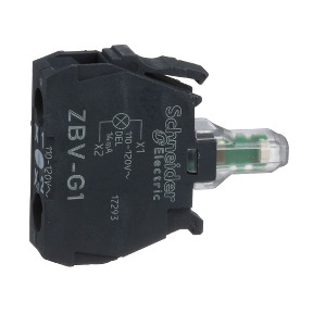 Bloque luminoso blanco led integrado 110….120V para cabeza ø 22 borna resorte ref. ZBVG1 Schneider Electric