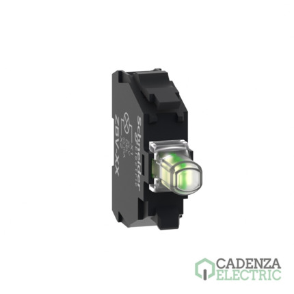 Compra Bloque luminoso, Harmony XB4, Harmony XB5, blanco, para cabezal de 22mm, LED universal, bornes de tornillo, 230...240V AC ref. ZBVM1 Schneider Electric al mejor precio | Cadenza Electric