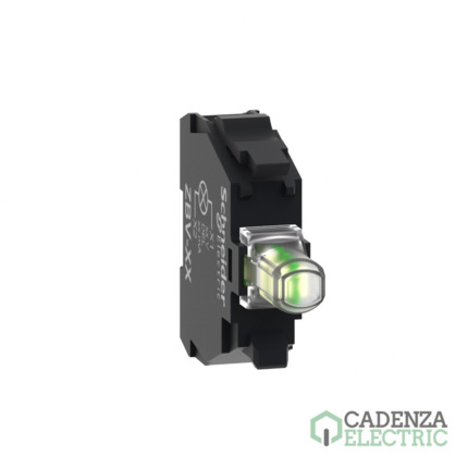 Compra Bloque luminoso, Harmony XB5, Harmony XB4, blanco, para cabezal de 22mm, LED universal, bornes de tornillo, 24V AC/DC ref. ZBVB1 Schneider Electric al mejor precio | Cadenza Electric