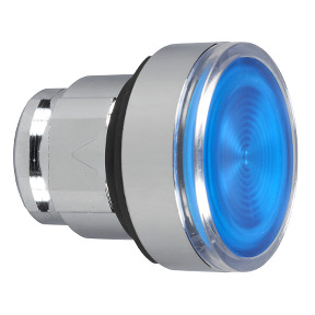 blue flush illuminated pushbutton head Ø22 spring return for BA9s bulb ref. ZB4BW36S Schneider Electric [PLAZO 3-6 SEMANAS]