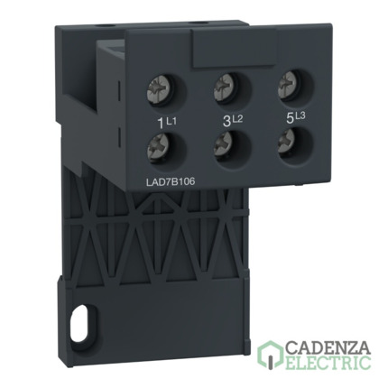 Compra Borne de conexión tornillo - 3 polos - para LC1D35 ref. LAD7B106 Schneider Electric al mejor precio | Cadenza Electric