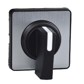 cabeça de operação 45 x 45 mm - cor metálica - punho preto - branco p/ gravação ref. KBE1H Schneider Electric [PLAZO 3-6 SEMANAS