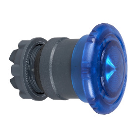 cabeza Ø40 pulsador seta luminoso azul Ø22 girar para desenclavar ref. ZB5AW763 Schneider Electric [PLAZO 3-6 SEMANAS]