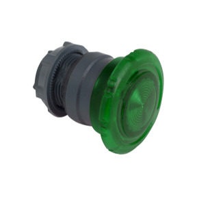 cabeza Ø40 pulsador seta luminoso verde Ø22 girar para desenclavar ref. ZB5AW733 Schneider Electric [PLAZO 3-6 SEMANAS]