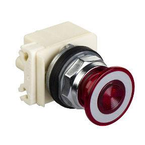 cabeza Ø41 pulsador seta luminoso rojo Ø30 pulsar-tirar 120V para lámpara BA 9s ref. 9001KR9P38LRR Schneider Electric [PLAZO 8-1