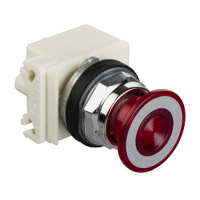 Cabeza ø 41 pulsador seta luminoso rojo ø 30 pulsar-tirar 24V para lámpara BA9s ref. 9001KR9P35LRR Schneider Electric [PLAZO 8-1