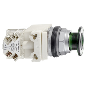 cabeza Ø41 pulsador seta luminoso verde Ø30 pulsar-tirar 120V para lámpara BA 9s ref. 9001KR9P38LGG Schneider Electric [PLAZO 8-