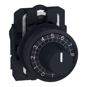 Cabeza potenciómetro negro ø 22 - eje de 6 mm ref. ZB5AD912 Schneider Electric [PLAZO 3-6 SEMANAS]