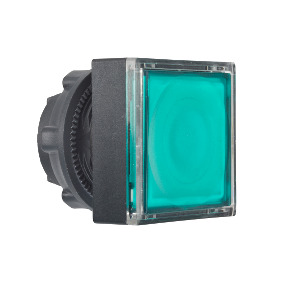 Cabeza pulsador cuadrado luminoso verde ø 22 ref. ZB5CW333 Schneider Electric [PLAZO 3-6 SEMANAS]