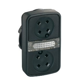 Cabeza pulsador doble luminoso ø 22 - rasante/rasante sin tapa ref. ZB5AW7A9 Schneider Electric [PLAZO 3-6 SEMANAS]